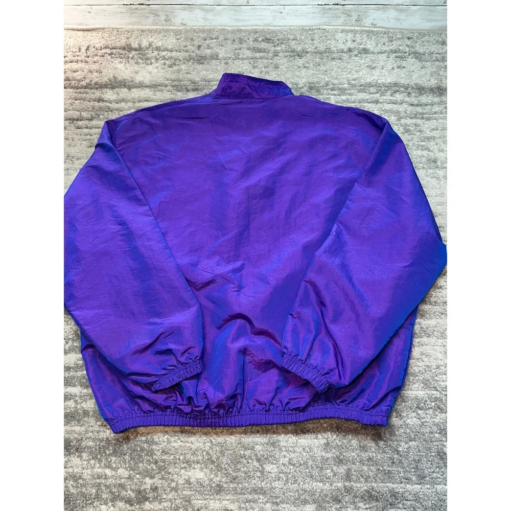 90s Surf Style Windbreaker USA OS Purple La Jolla California 1/4 Zip Retro